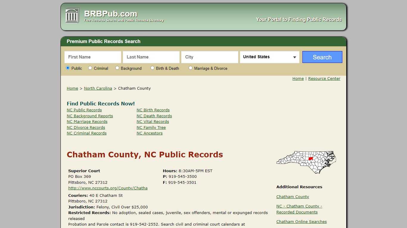 Chatham County Public Records | Search North Carolina ...