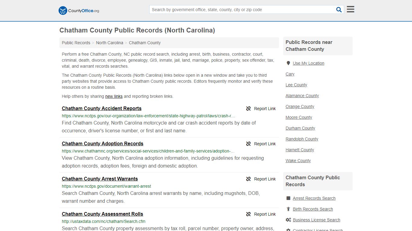 Public Records - Chatham County, NC (Business, Criminal ...